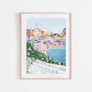 Procida Art Print, Naples Art Print, Italy Art Print, Travel Gift, Travel Poster, Italian Coast, Italian Riviera, Housewarming, Wedding Gift