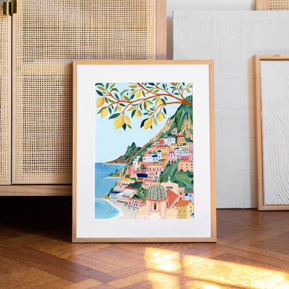 Positano, Amalfi Coast, Italy, Travel Drawing, Gifts From Italy, Pen and  Ink Drawing, Italy Vacation 
