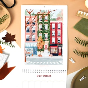 Calendar, 2026 Travel Calendar, Monthly Calendar, Travel wall Calendar, Illustrated 12 Month Calendar, Travel Gift, Wall Decor image 8