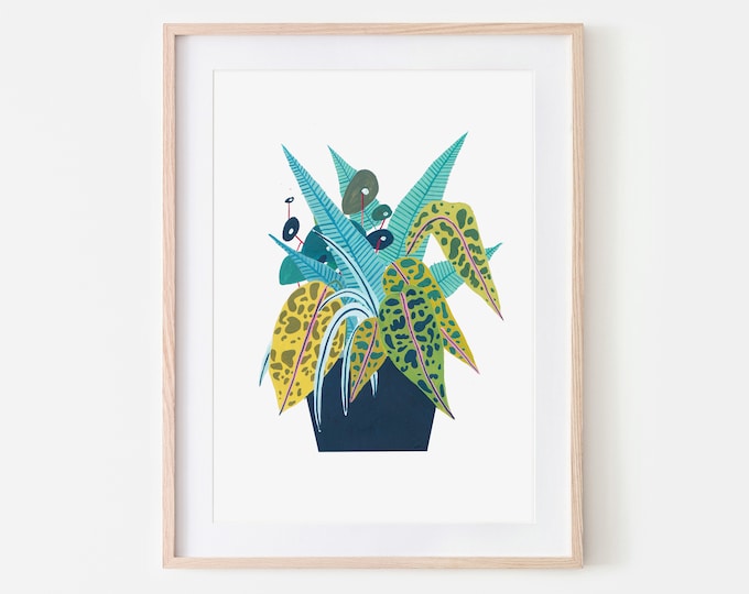 Botanical Print / House Plants / Botanical Illustration / Home Decor / Kitchen Decor / Housewarming Gift / Gift for her / Garden