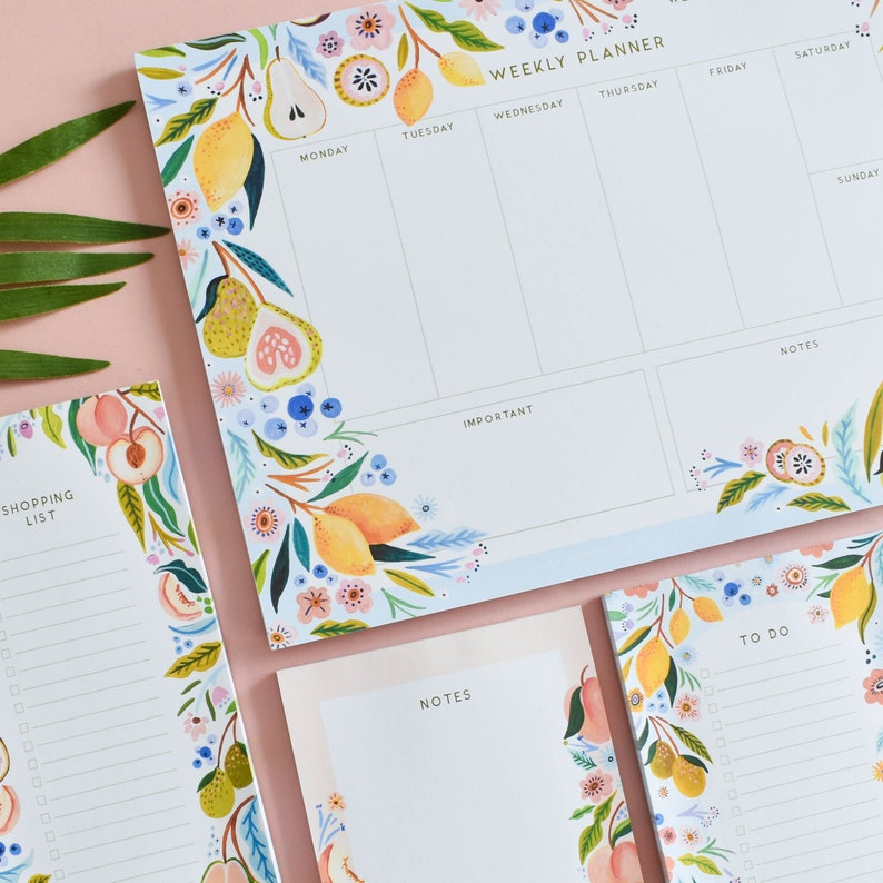 A4 Weekly Planner Pad to Do List Undated Planner Desk Pad Etsy