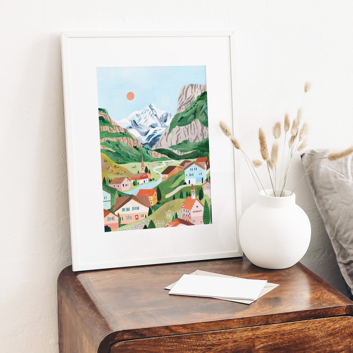 Switzerland Art Print Mountain Wall Art Swiss Alps Poster | Etsy
