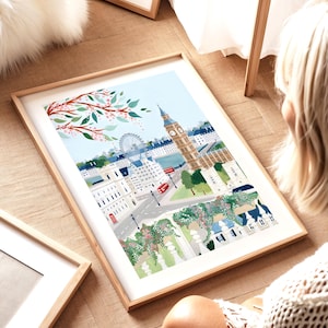 London Print, England Poster, City Wall Art, Apartment Kitchen Wall Art Gallery Travel Poster New Home Housewarming Wedding Gift image 4