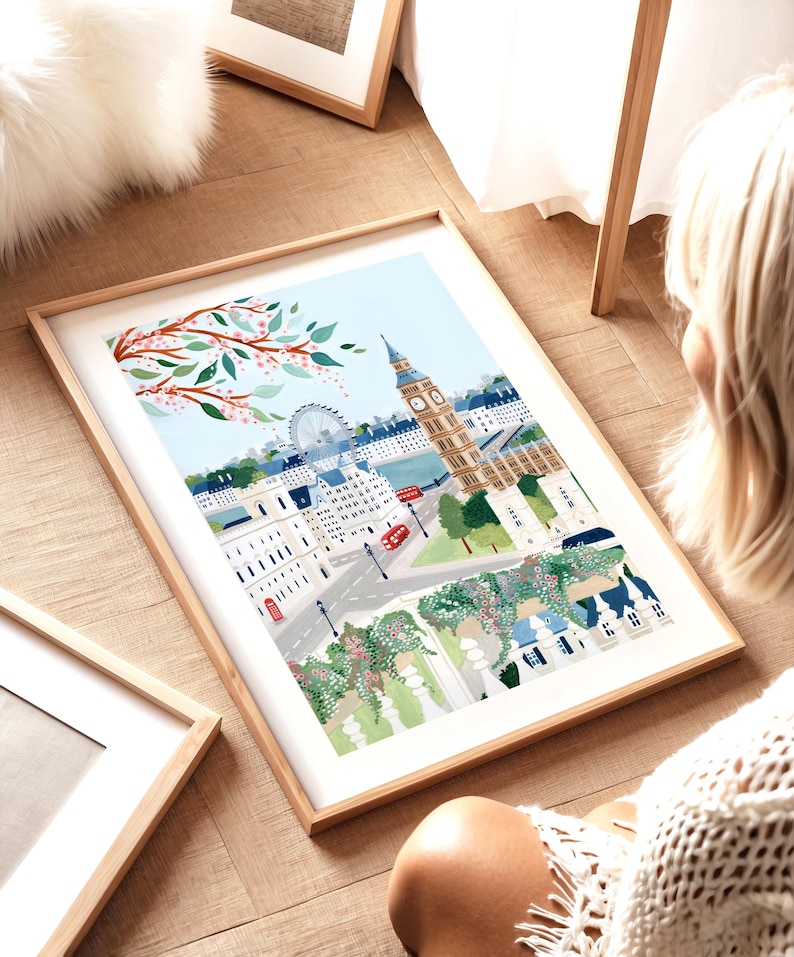 London Print, England Poster, City Wall Art, Apartment Kitchen Wall Art Gallery Travel Poster New Home Housewarming Wedding Gift image 4