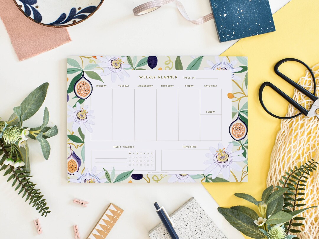 A4 Weekly Planner Pad, to Do List, Undated Planner, Desk Pad, Family ...
