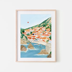 Dubrovnik Art Print, Croatia Art, Dubrovnik Poster, Travel Gift, Travel Poster, Croatia Wall Art, Travel Gift, Home Decor, Housewarming