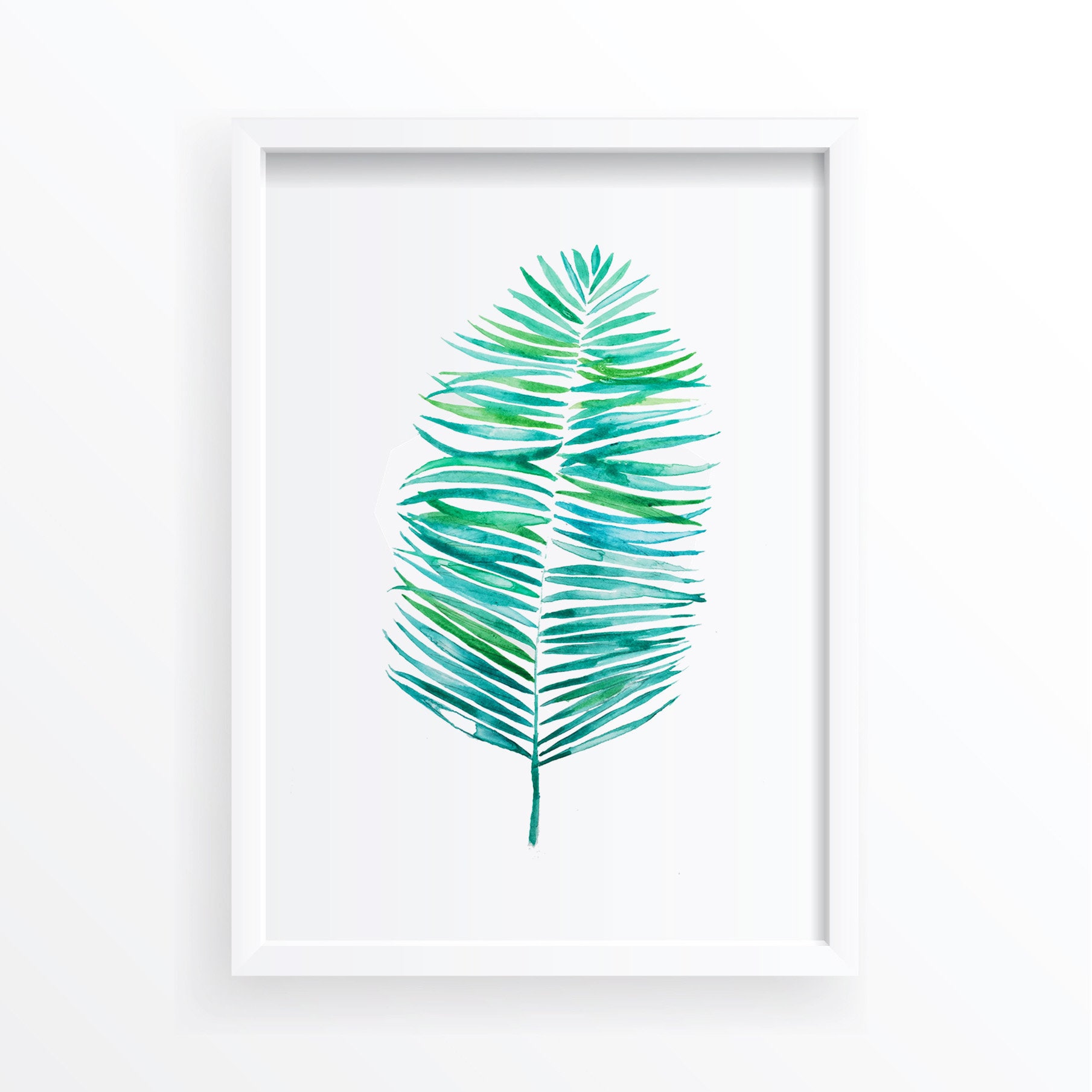 Botanical Print / Palm Leaf / Tropical / Watercolour / Wall Art ...