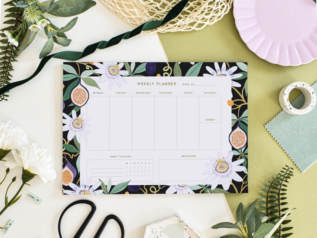 A4 Weekly Planner Pad, to Do List, Undated Planner, Desk Pad, Family ...