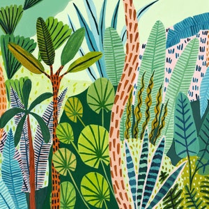 Malaysian Jungle / Botanical Illustration / Jungle Print / Tropical / Home Decor / Dorm Wall Art/Botanical Print/Nursery Decor/Tropical Art image 5