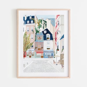 Paris Art Print, Latin Quarter, Paris Wall Art, France, Parisian Poster, Paris Decor, Paris Gift, Travel Gift, Travel Poster, Housewarming