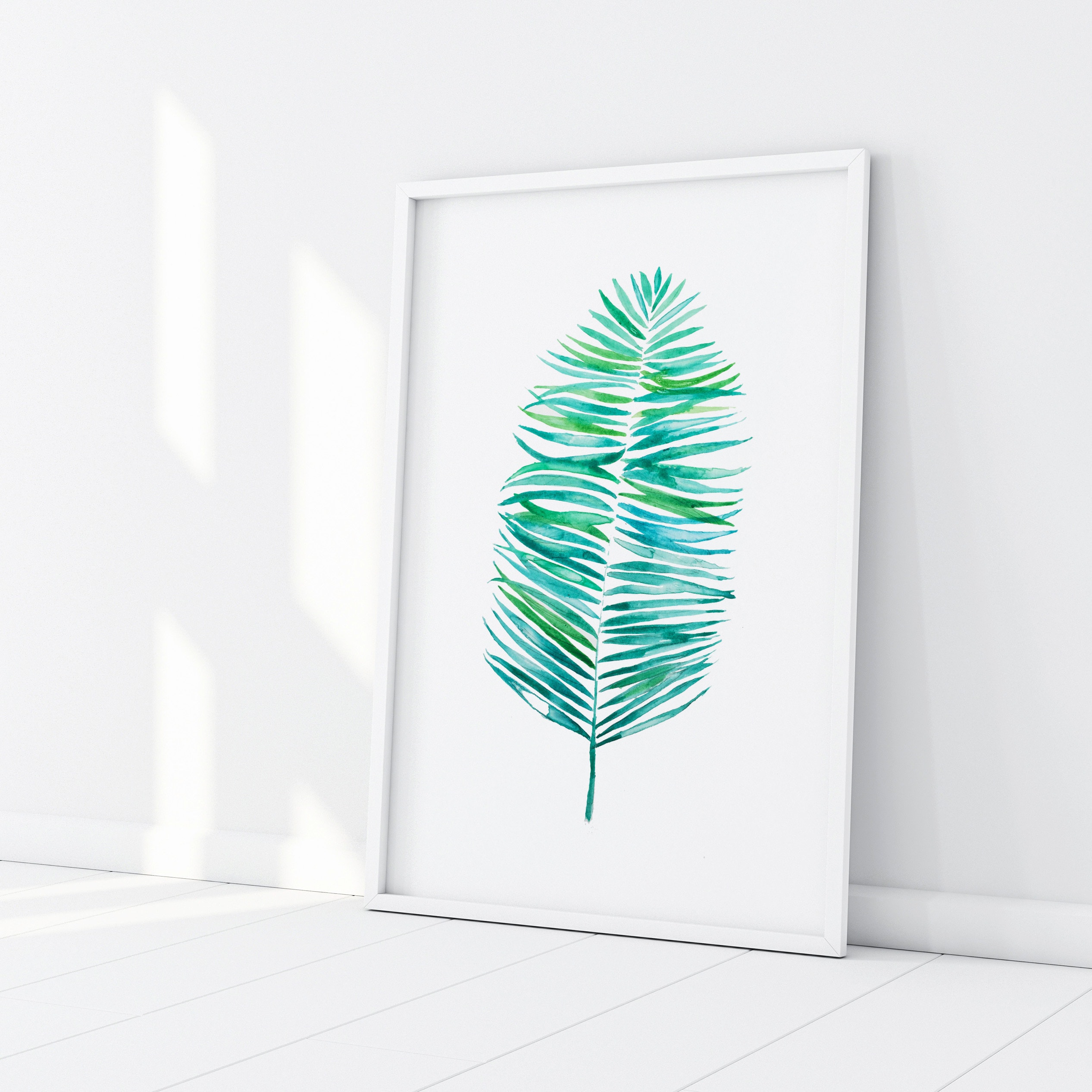 Botanical Print / Palm Leaf / Tropical / Watercolour / Wall Art ...
