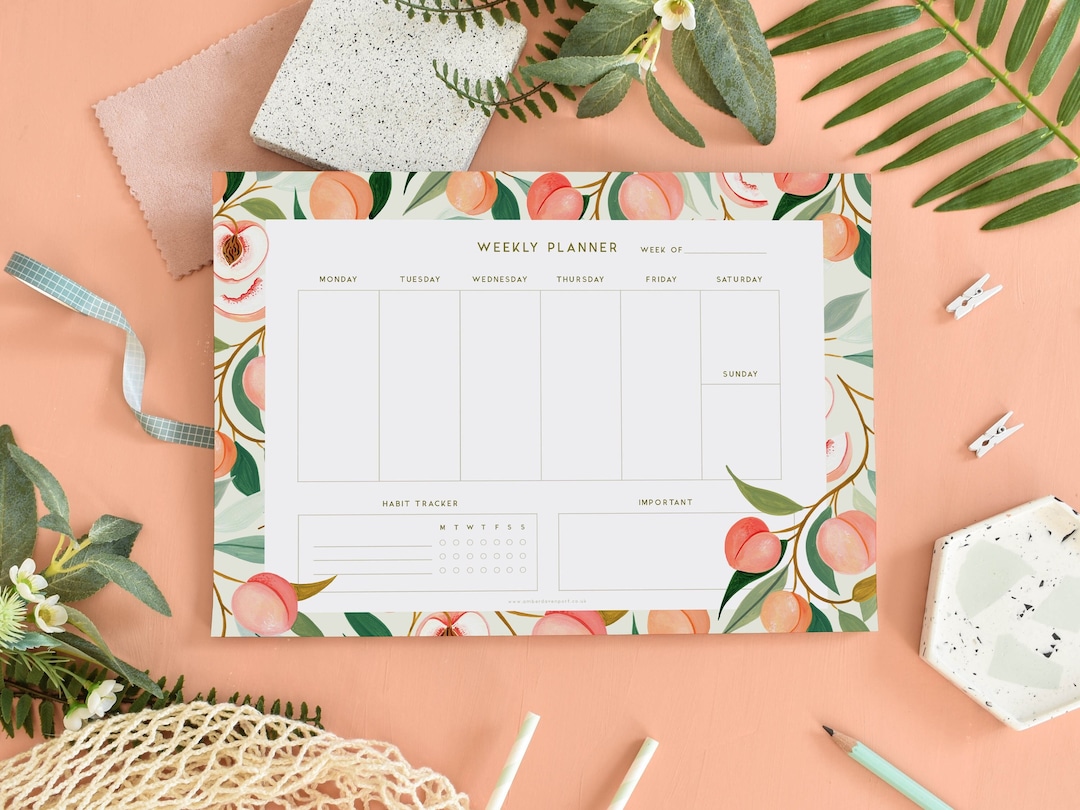 A4 Weekly Planner Pad, to Do List, Undated Planner, Desk Pad, Family ...