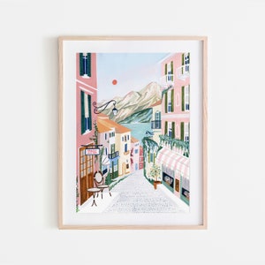 Lake Como, Italy Art Print, Travel Gift, Travel Poster, Europe Print, Italian Lakes, Italian Riviera, Housewarming, Wedding Gift