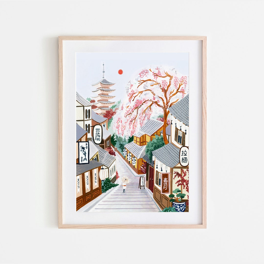 Kyoto Art Print, Japan Travel Poster, Kyoto Poster, Japanese Print