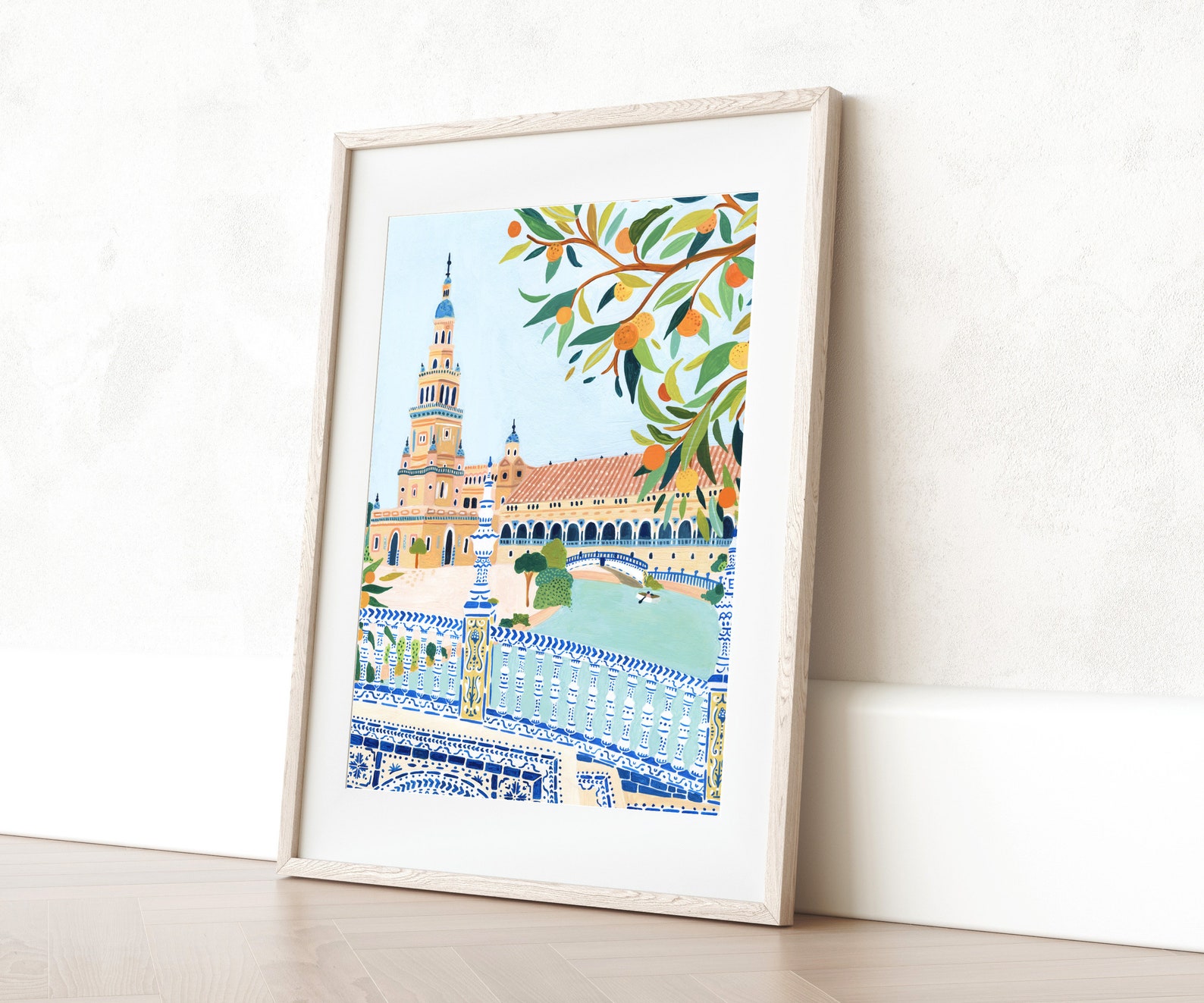 Seville Art Print Spain Art Print Plaza De Espana Seville Etsy UK