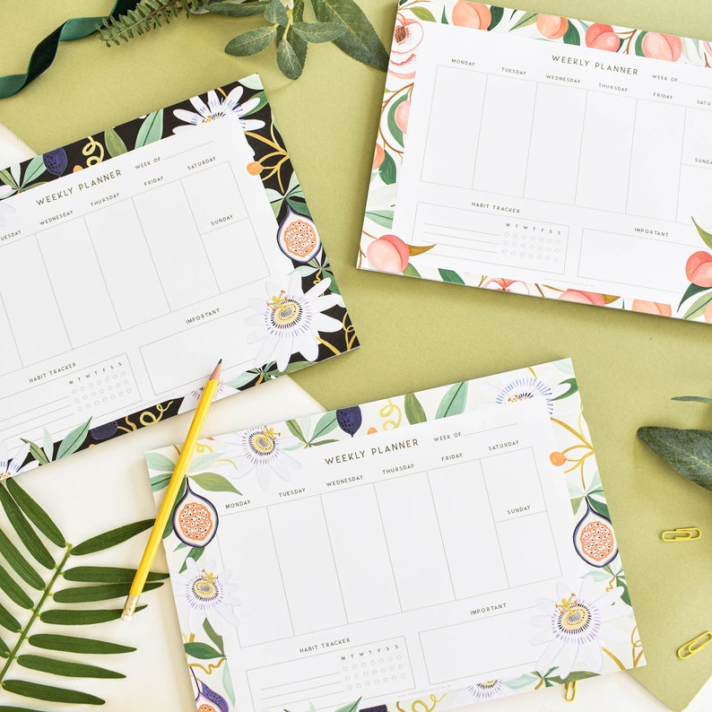 A4 Weekly Planner Pad, to Do List, Undated Planner, Desk Pad, Family ...