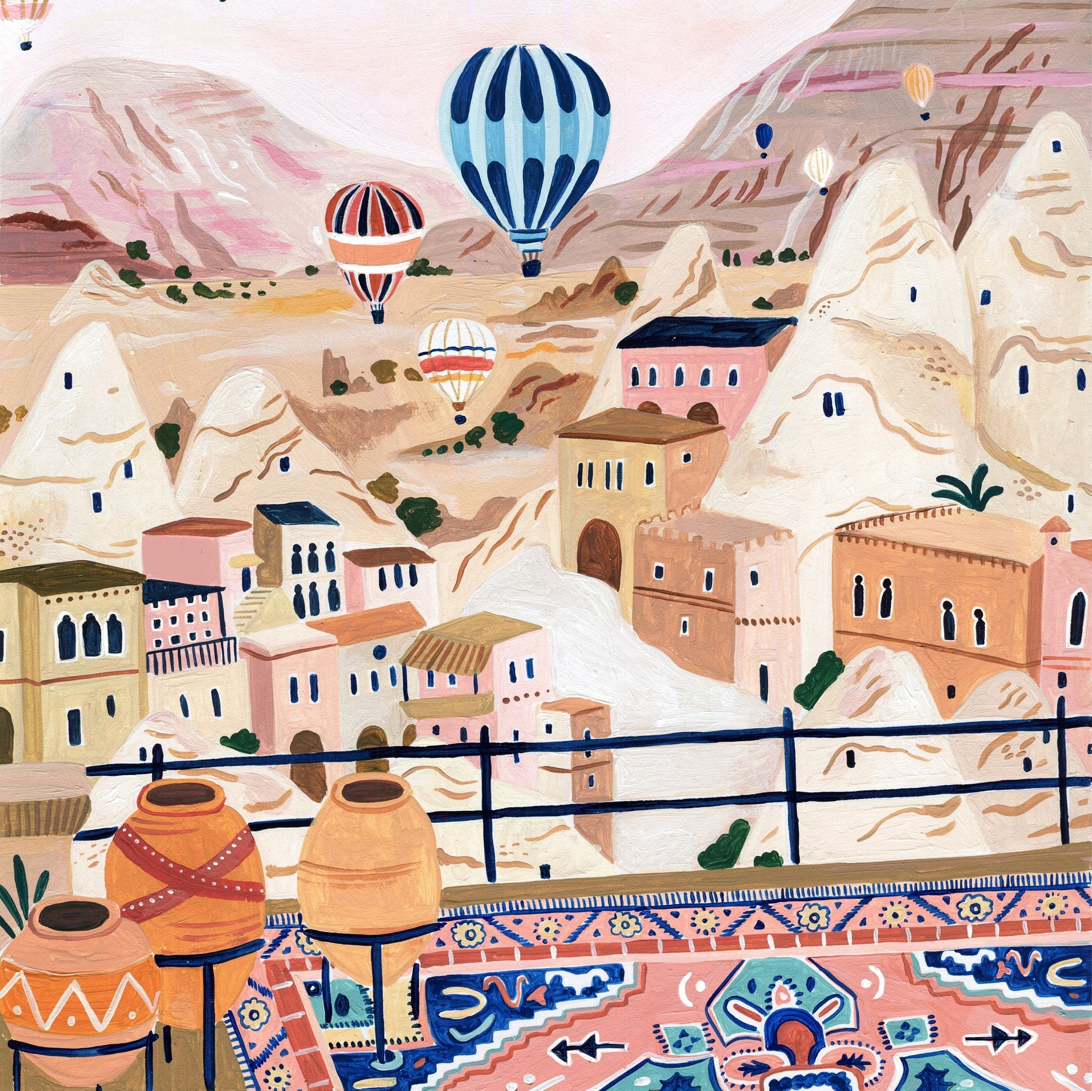 Discover Cappadoce Turquie Voyage Vintage Affiche
