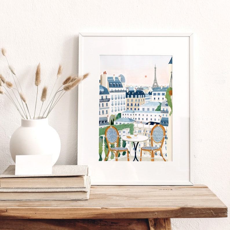 Paris Art Print, Eiffel Tower Wall Art, France, Parisian Poster, Paris Decor, Paris Gift, Travel Gift, Travel Poster, Europe, Housewarming image 4