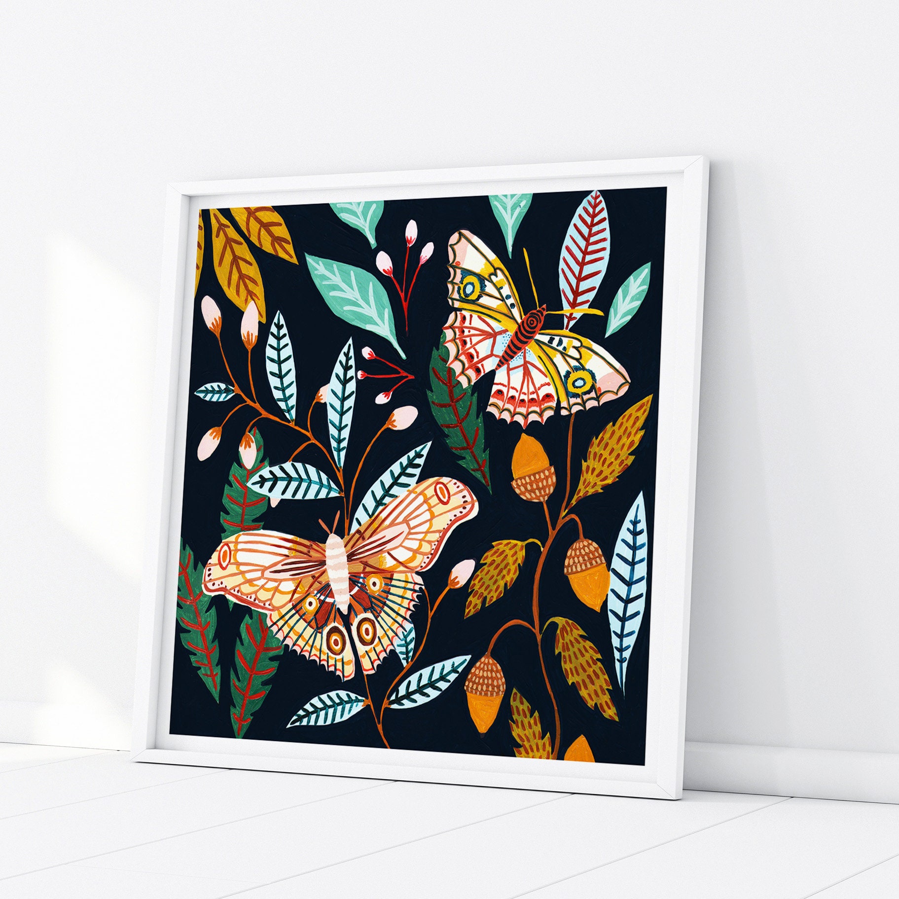 Butterfly Print / Insect Art / Woodland Nursery Decor / | Etsy