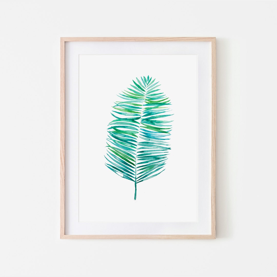Botanical Print / Palm Leaf / Tropical / Watercolour / Wall Art ...