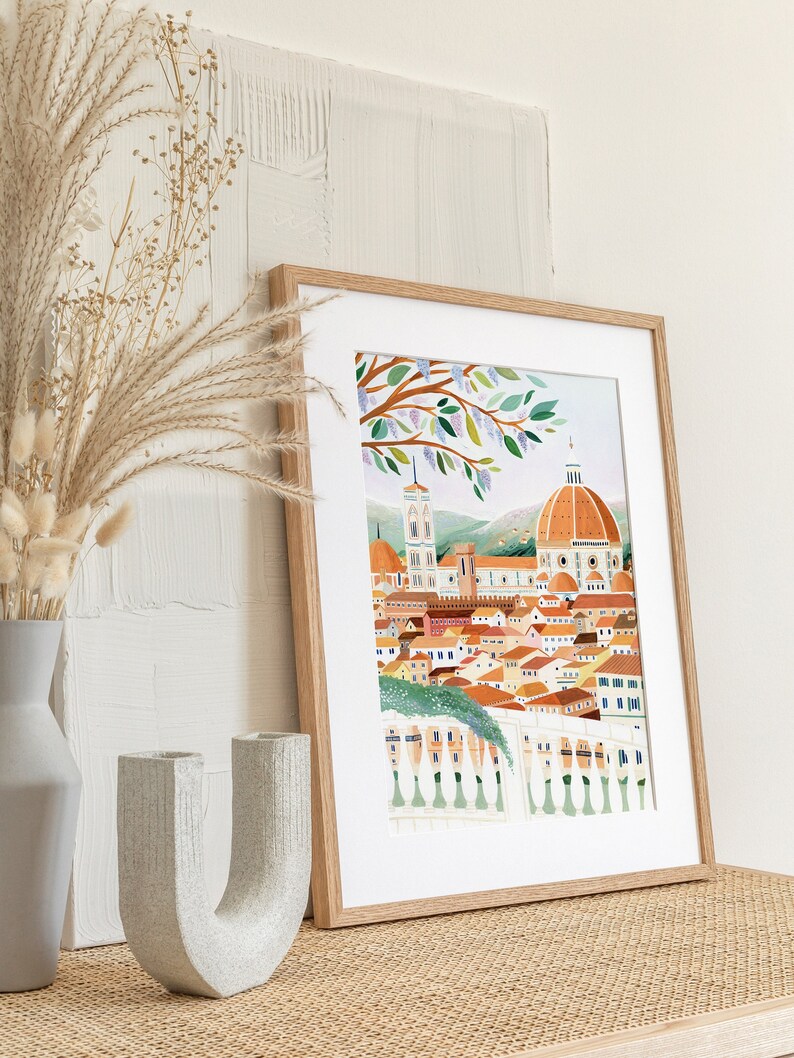 Florence Art Print, Santa Maria Del Fiore Cathedral, Italy Wall Art, Travel Gift, Travel Poster, Europe Print, Tuscany Print, Housewarming image 3