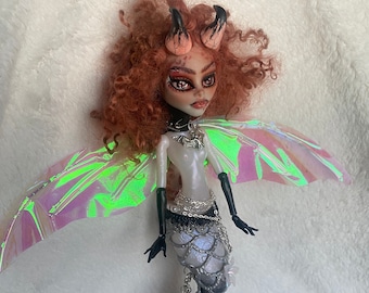 Handmade ooak monster high repaint art doll mermaid siren fantasy creature