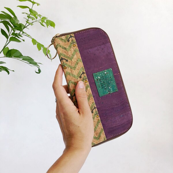 Vegan Cork Wallet for Women. Eco-friendly. Phone friendly. Gifts for her.  Birthday/Anniversary/Mothers Day