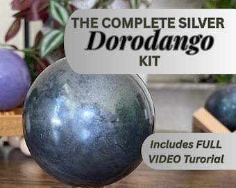 Dorodango Kit SILBER – Japanische Schlammball Kunst | Bastelset für Anfänger mit Video-Tutorial