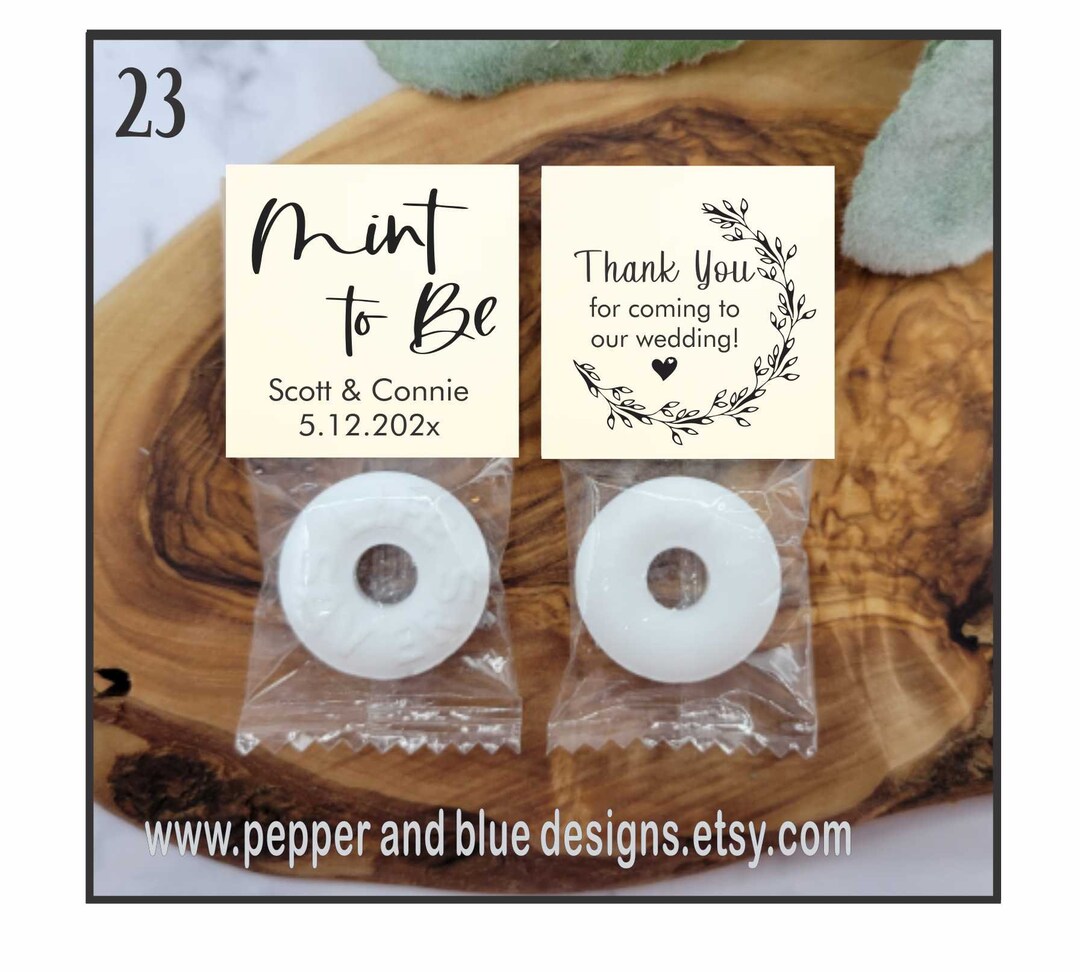 Bulk Wedding Favors Wedding Tags Favor Mint Candy Personalized Mint to ...