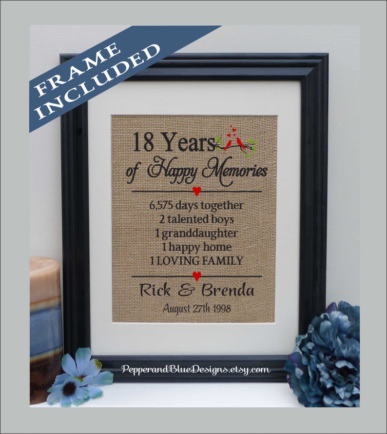 18th wedding anniversary gifts 18 years married 18 years