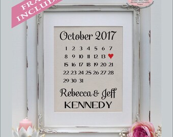 Wedding date frame | Etsy