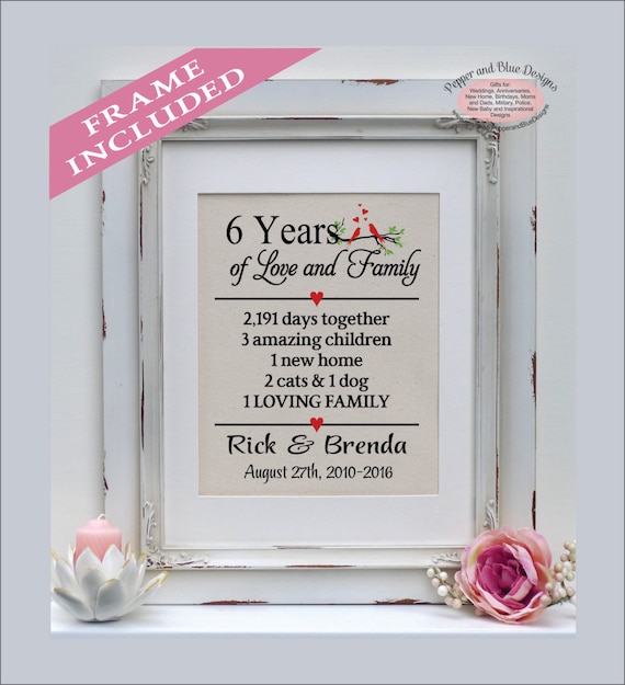 6th anniversary gift 6
