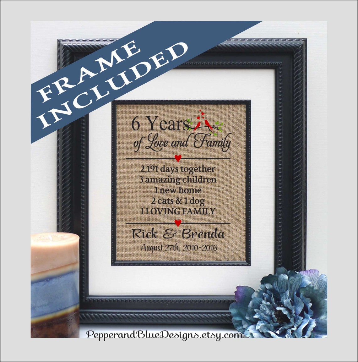 6th Anniversary Gift 6 Years 6 Year Anniversary Traditional Etsy