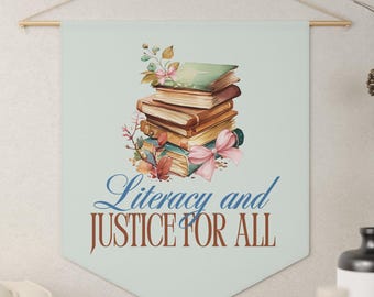 Rincón de la alfabetización, arte de libros vintage bohemio, decoración de libros, rincón de libros, regalo de literatura inglesa, biblioteca de lectura floral para amantes de los libros, regalo de bibliotecario, oficina en casa