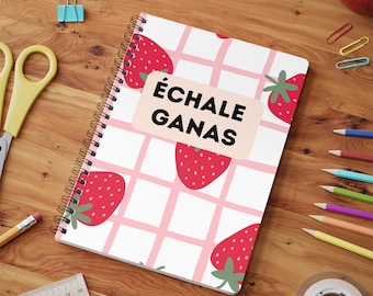 Cuaderno de notas con diseño de fresa, con líneas y orgullo latino, para empoderar a los latinos, útiles escolares, regalo para maestros bilingües.