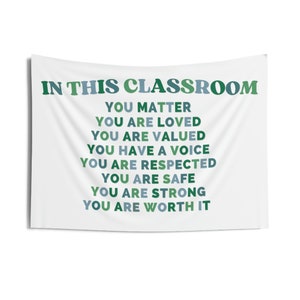 Classroom Quotes Over the Bed Wall Decor Tapestry Classroom Wall Decor In This Class Boho Decor Dorm Decor Teen College Y2K Decor Hanging