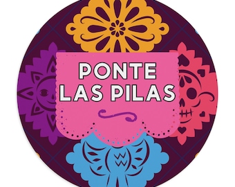 Bonita alfombrilla de ratón Ponte Las Pilas, decoración mexicana para el hogar, regalos, cultura bilingüe, clase de doble idioma, regalo para profesores de español, decoración española, graduación latina