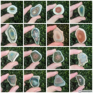 Your Choice - One Slice of Imperial Jasper - Orbs, Orbicular, Porcelain Jasper - Colorful Cabochons - Mexico