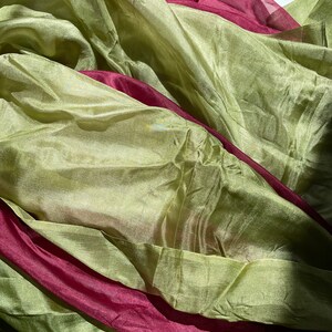 100% Pure Green/Red Silk Scarf - Luxury Silk Scarf - Gift for Mom, Friend, Sister - Gift for Women - Silk Wrap - Silk Shawl - Hijab
