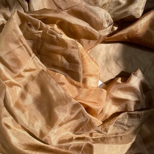 100% Pure Tan/Brown Silk Scarf -Luxury Silk Scarf -Christmas Gift for Mom, Friend, Sister - Gift for Women - Silk Wrap - Silk Shawl - Hijab