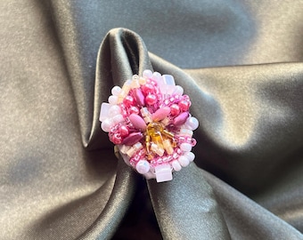 Anillo de orquídea rosa
