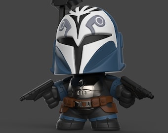 Chibi BO KATAN STL ファイル (のみ) - マンダロリアン - スターウォーズ