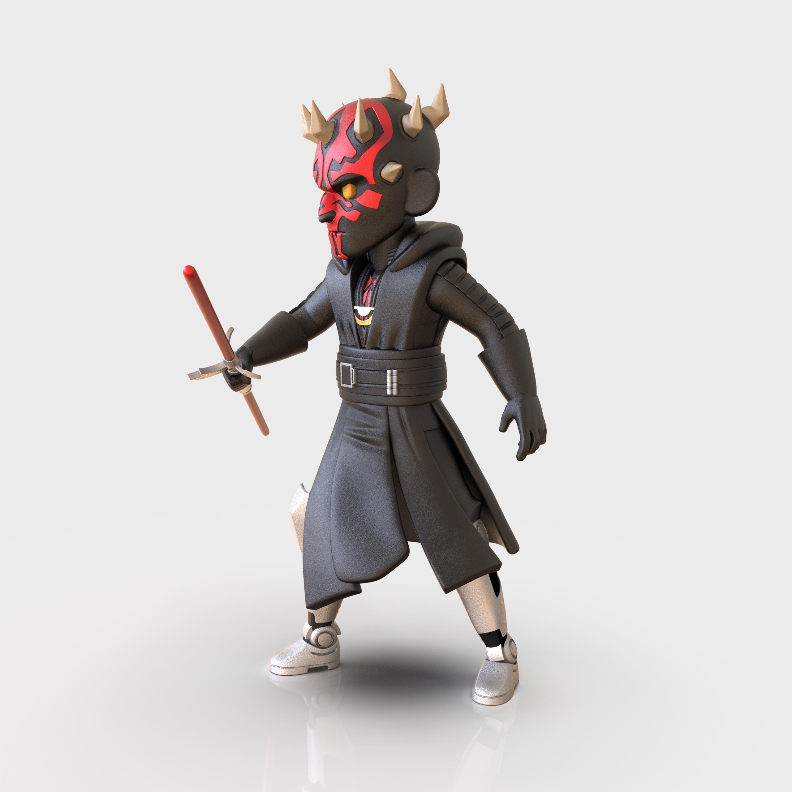 Darth Maul 3D Model STL Files: Star Wars Sith Lord Figure - Etsy