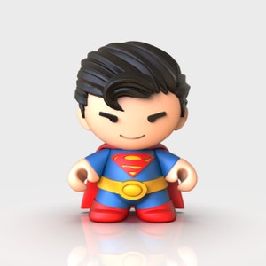 Chibi Man of Steel STL Files - Cute - 3d Printing
