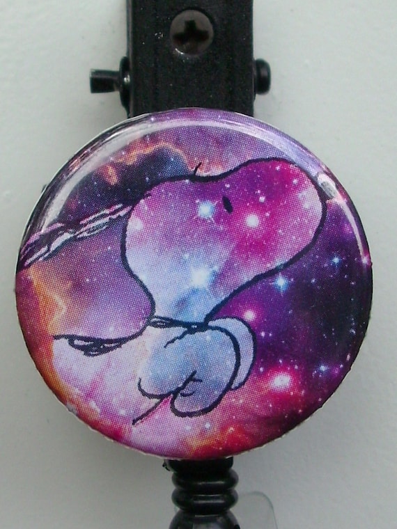 Peanuts galaxy Snoopy Badge Reel 