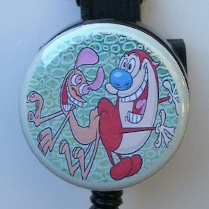 Throwback Carpintero de insignia de diseño de dibujos animados, Ren y Stimpy, Beavis y Butthead, Woody Woodpecker, Strong Bad