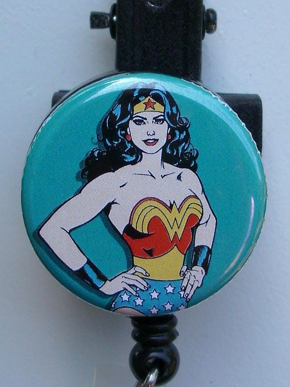 Assorted Classic wonder Woman Badge Reel:classic Pose, Flying