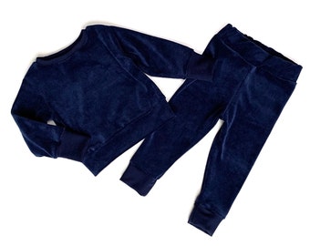 crushed velvet sweatsuit