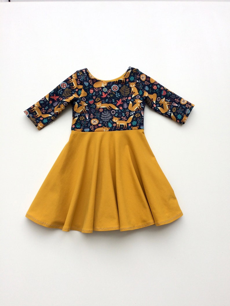 Navy and Yellow Girls Dress
