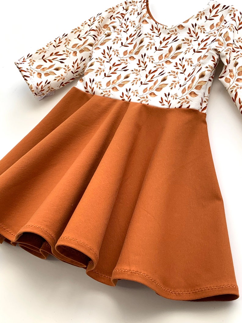 Fall twirl dress Baby Thanksgiving dress Brown Toddler fall Etsy